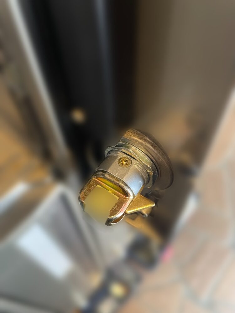ポストダイヤル錠　交換後　内側